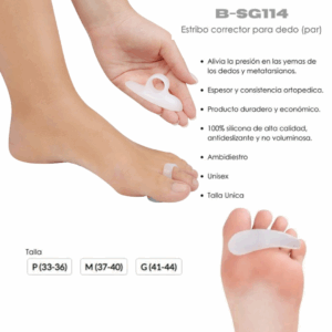 Estribo corrector para dedo (par)